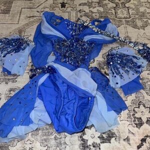 Dazzling Blue Kids Dance Costume